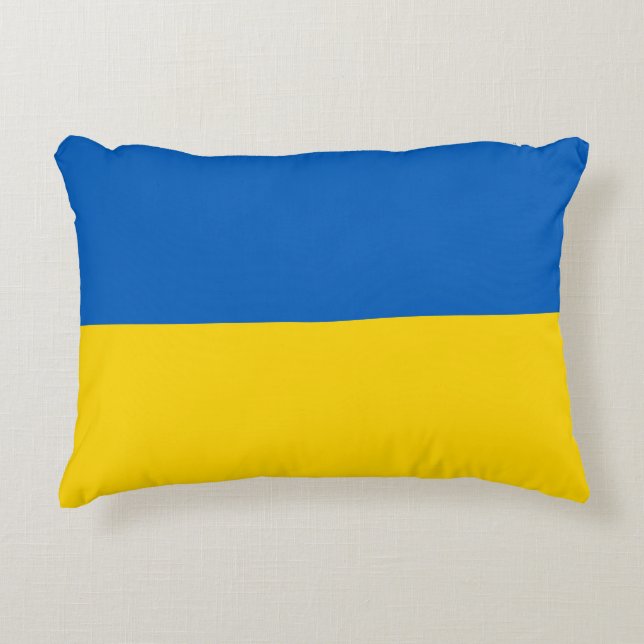 Ukraina flagga prydnadskudde (Framsidan)
