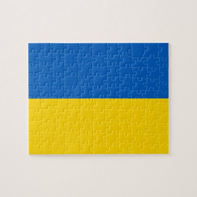 Ukraina Flagga Pussel (Horisontell)