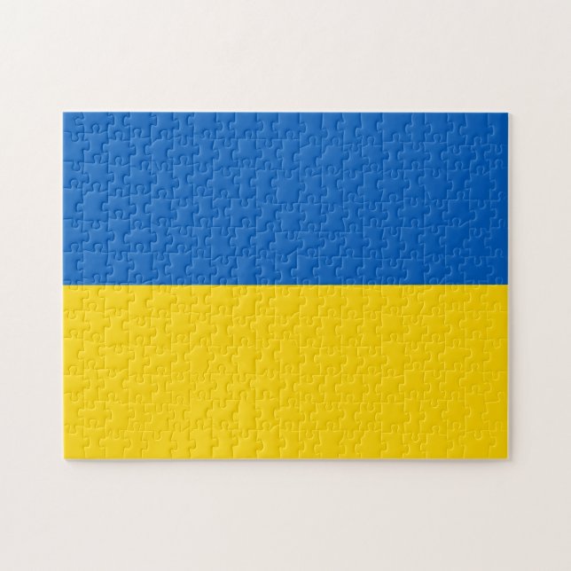 Ukraina Flagga Pussel (Horisontell)