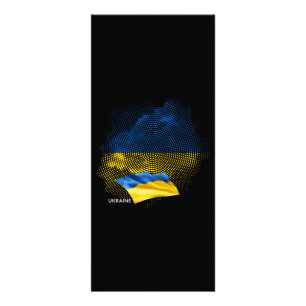Ukraina flagga reklamkort