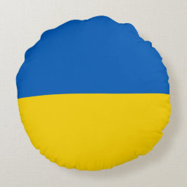 Ukraina flagga rund kudde