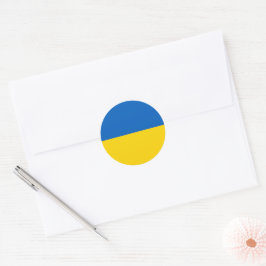 Ukraina flagga runt klistermärke