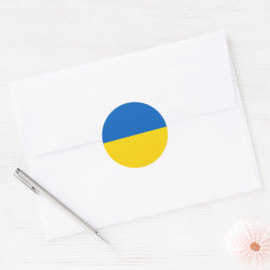 Ukraina flagga runt klistermärke