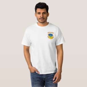 Ukraina Flagga Shield & Emblem T-Shirt