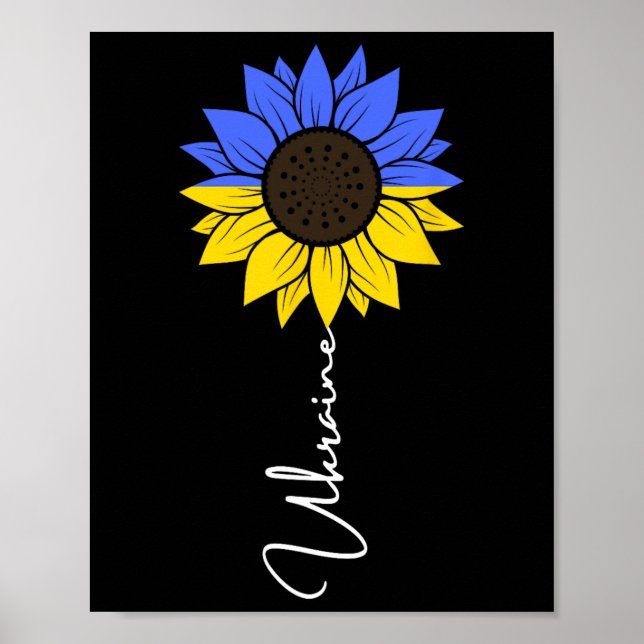 Ukraina Flagga Solros 1  Poster (Framsidan)