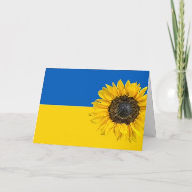 Ukraina Flagga Solros Kort (Framsida)