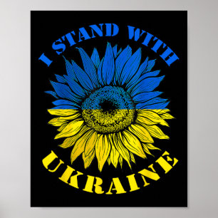 Ukraina Flagga Solros Vintage Tröja Ukrainsk Stöd Poster