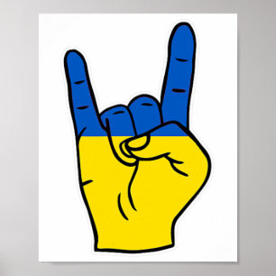 Ukraina Flagga Stolt Ukrainsk Kultur Ukraina Rock Poster