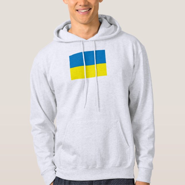 Ukraina Flagga Sweatshirt Med Luva (Framsida)