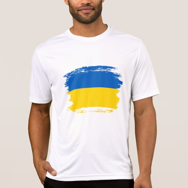 Ukraina flagga t shirt (Framsida)
