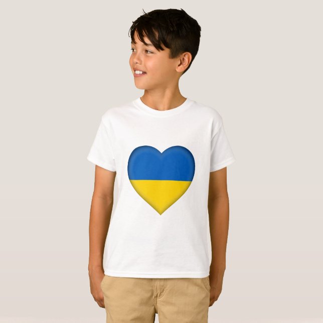 Ukraina flagga t shirt (Hel framsida)