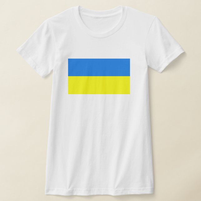 Ukraina Flagga T Shirt (Laydown)