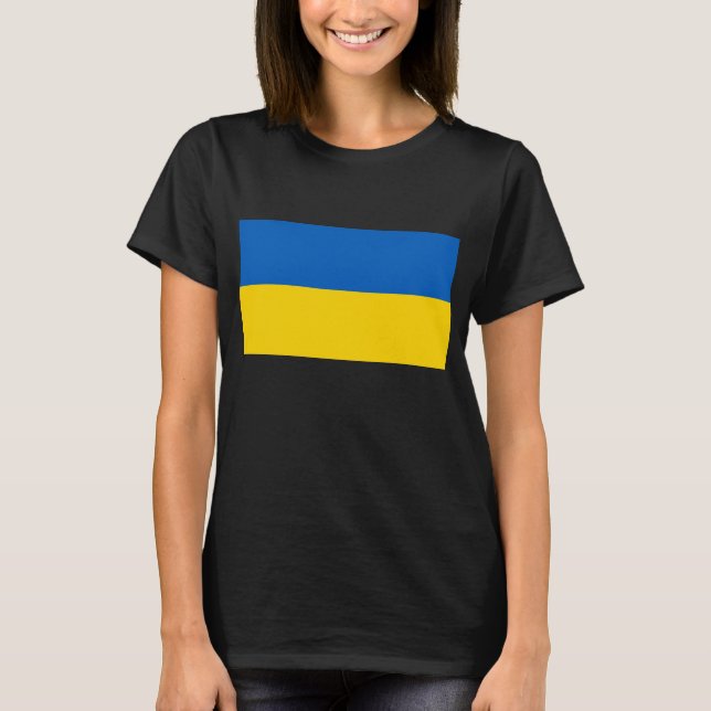 Ukraina Flagga T Shirt (Framsida)