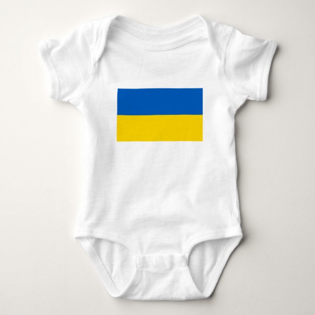 Ukraina Flagga T Shirt (Framsida)