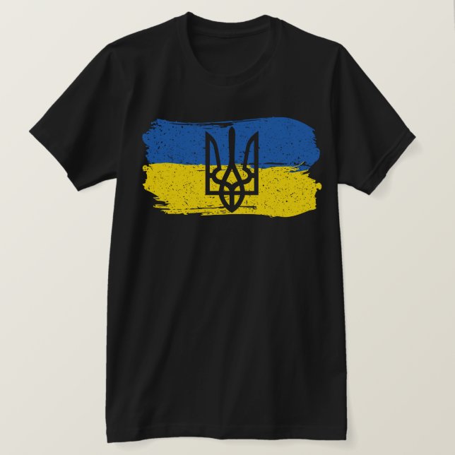 Ukraina Flagga T Shirt (Design framsida)