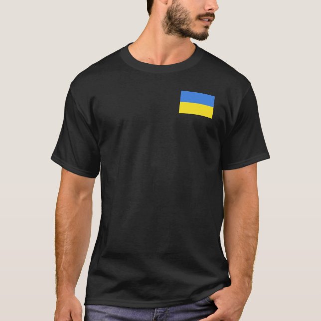 Ukraina Flagga T-Shirt Freedom (Framsida)