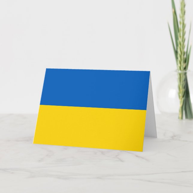 Ukraina flagga tack kort (Framsida)