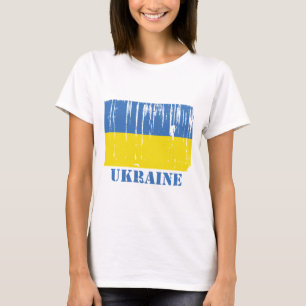 Ukraina flagga tee shirt