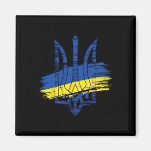 Ukraina Flagga Trident Patriotiskt Ukrainskt Kultu Magnet