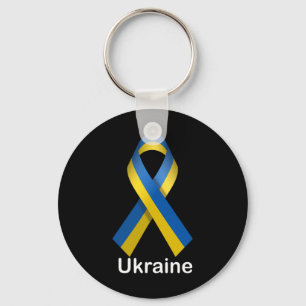 Ukraina Flagga Tröja Med Ukrainska Nationella Färg Nyckelring