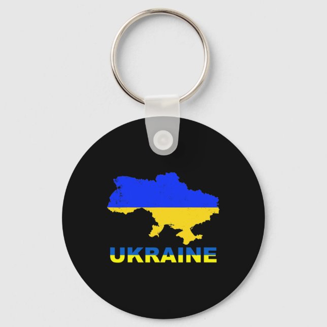 Ukraina Flagga Tröja Ukrainare Present Ukrainska 2 Nyckelring (Framsida)