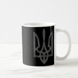 Ukraina Flagga Ukraina Armé Trident Symbol Mellers Kaffemugg