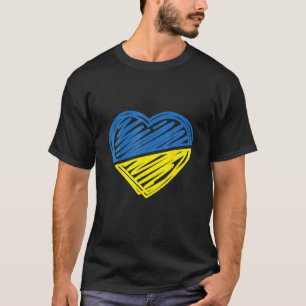 Ukraina Flagga Ukraina Heart T Shirt