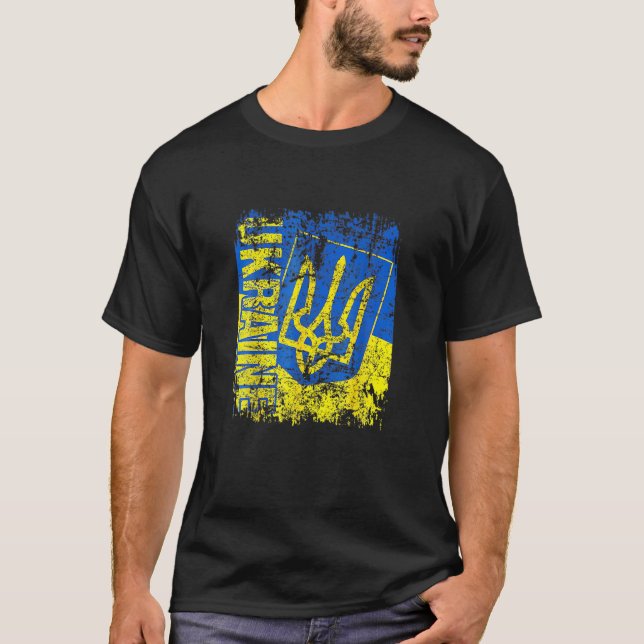 Ukraina Flagga Ukraina Kärlek stolt över att vara  T Shirt (Framsida)
