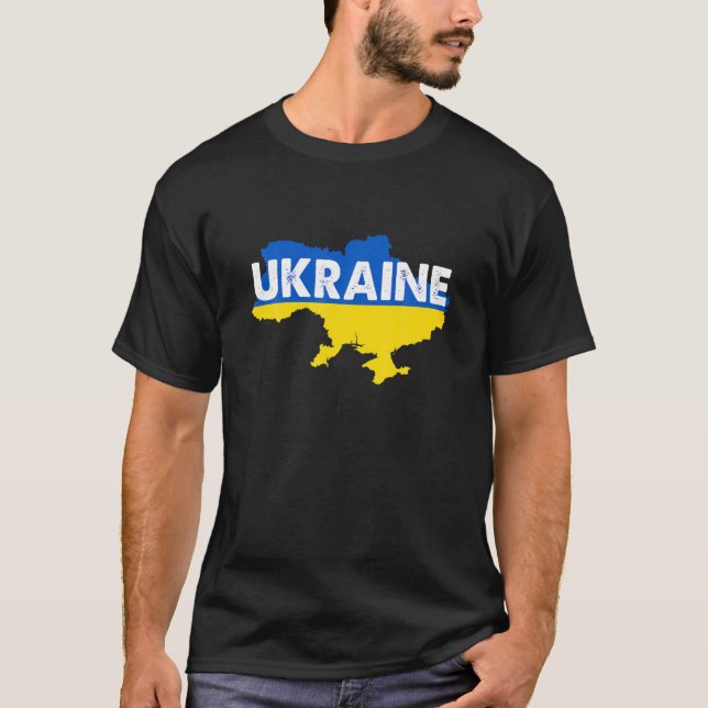 Ukraina Flagga Ukraina Pride Heart T Shirt (Framsida)