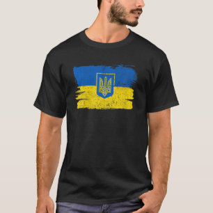 Ukraina Flagga Ukrainas Vänskap Support Peace VI T Shirt