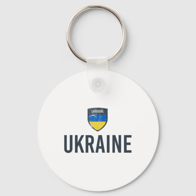 Ukraina Flagga - Ukrainsk Flagga - Ukraina 1  Nyckelring (Framsida)