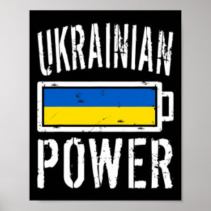Ukraina Flagga Ukrainsk Kraft Ttery Stolt Tee Poster