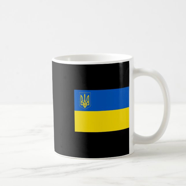 Ukraina Flagga Ukrainsk Nationalflagga  Kaffemugg (Höger)