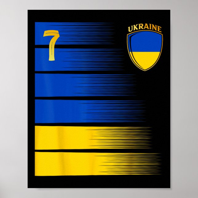 Ukraina Flagga Ukrainsk Pride Älskare 4  Poster (Framsidan)