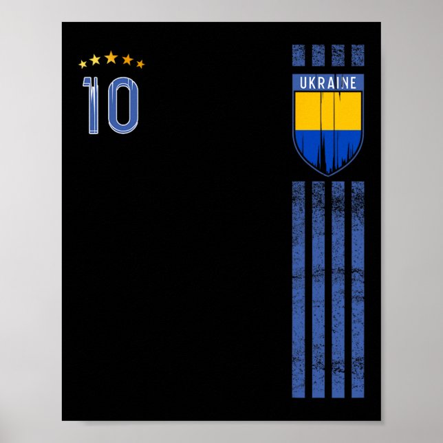 Ukraina Flagga Ukrainsk Pride Älskare 7  Poster (Framsidan)