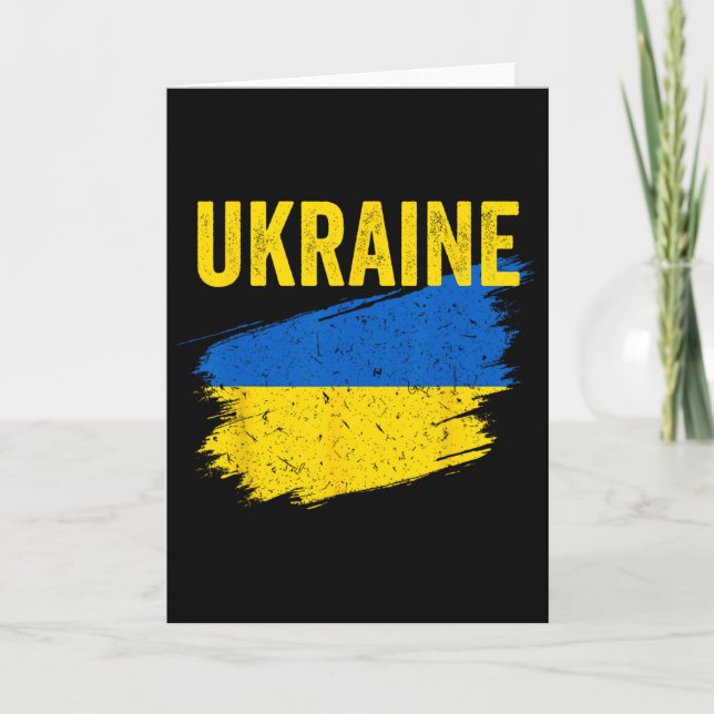 Ukraina Flagga Ukrainsk Tröja Kort (Framsida)