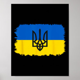 Ukraina Flagga Ukrainsk Ukraina Stolthet Hjärta 4 Poster