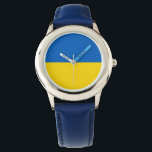 Ukraina Flagga Ukrainska patriotiska Armbandsur<br><div class="desc">Flagga av ukrainska produkter för ukrainska patrioter.</div>