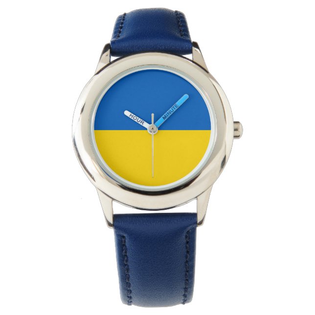 Ukraina Flagga Ukrainska patriotiska Armbandsur (Framsida)