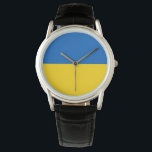 Ukraina Flagga Ukrainska patriotiska Armbandsur<br><div class="desc">Flagga av ukrainska produkter för ukrainska patrioter.</div>