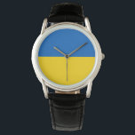 Ukraina Flagga Ukrainska patriotiska Armbandsur<br><div class="desc">Flagga av ukrainska produkter för ukrainska patrioter.</div>