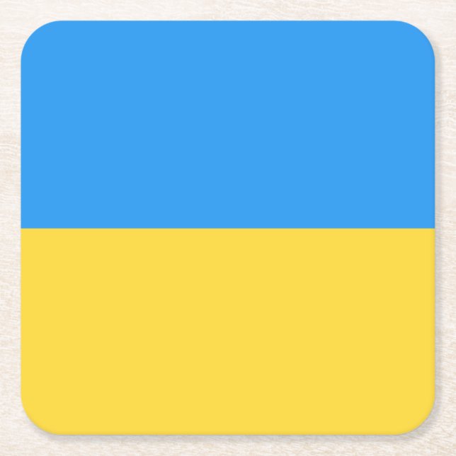 Ukraina flagga underlägg papper kvadrat (Framsidan)