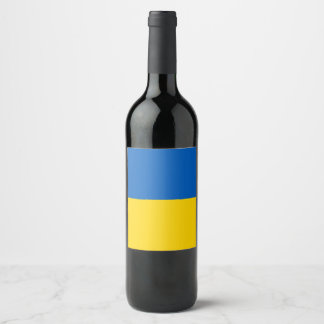 Ukraina Flagga Vinflaska Etikett
