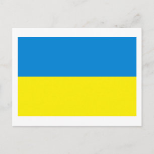 Ukraina-Flagga vykort