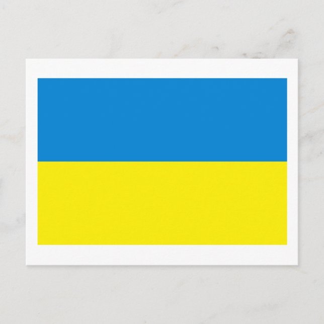 Ukraina-Flagga vykort (Framsida)