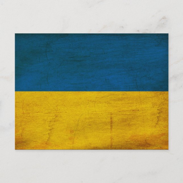Ukraina Flagga Vykort (Framsida)