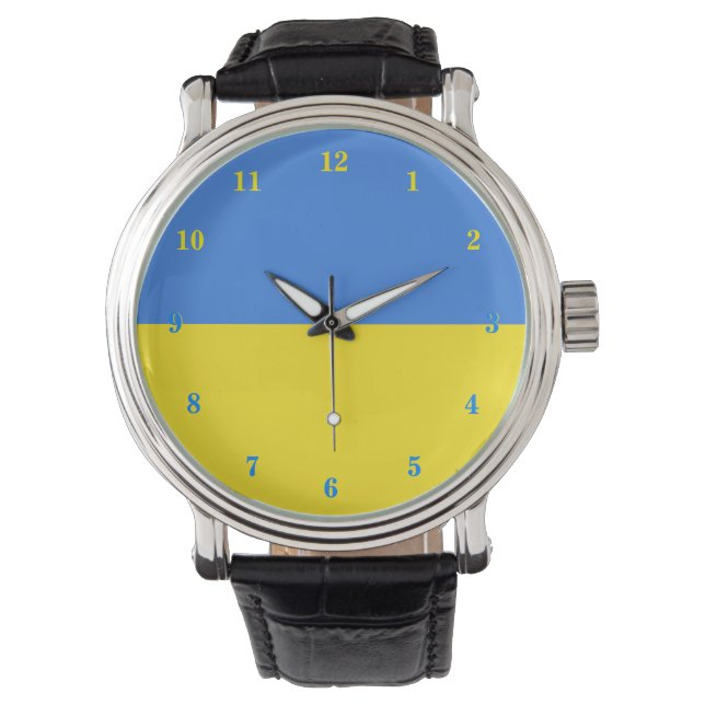 Ukraina Flagga Watch Freedom Armbandsur (Framsida)