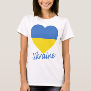Ukraina flaggahjärta tröja