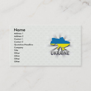 Ukraina flaggakarta 2,0 visitkort