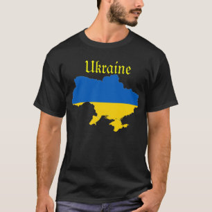 Ukraina flaggakarta tee shirt